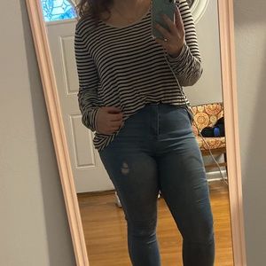 Long-sleeve striped shirt